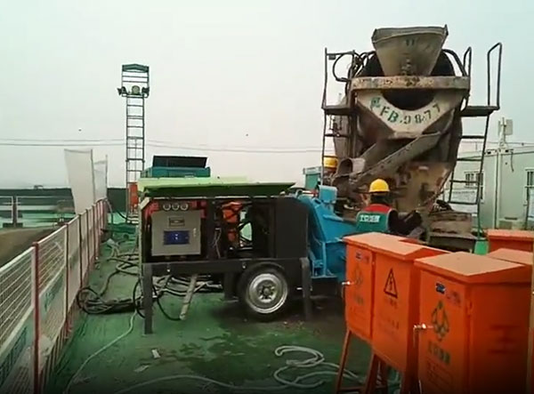 液壓泵送式混凝土濕噴機施工視頻