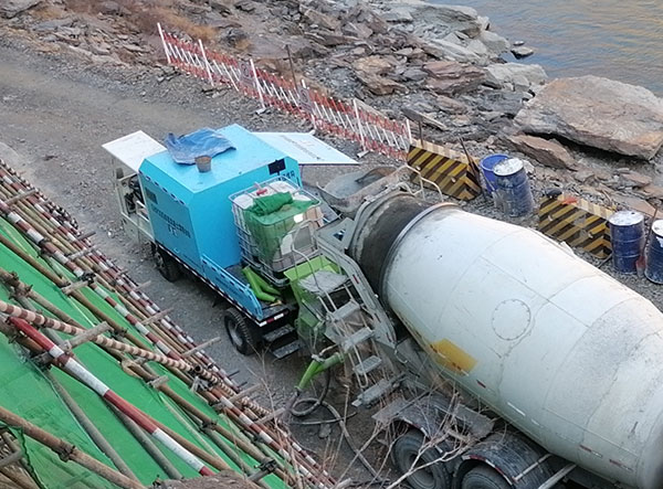 車載式混凝土濕噴機施工視頻
